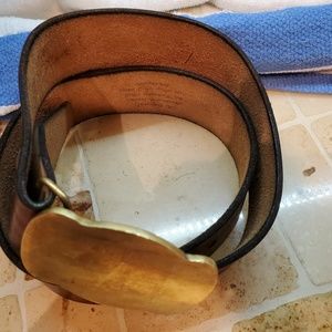 solid leather belt, 100% solid brass belt buckle
